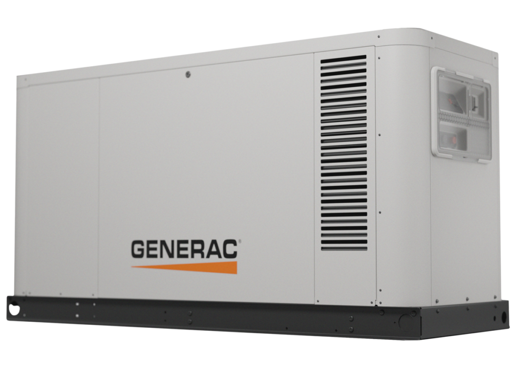 a large off white generac generator