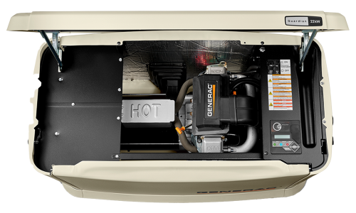 the interior of a generator