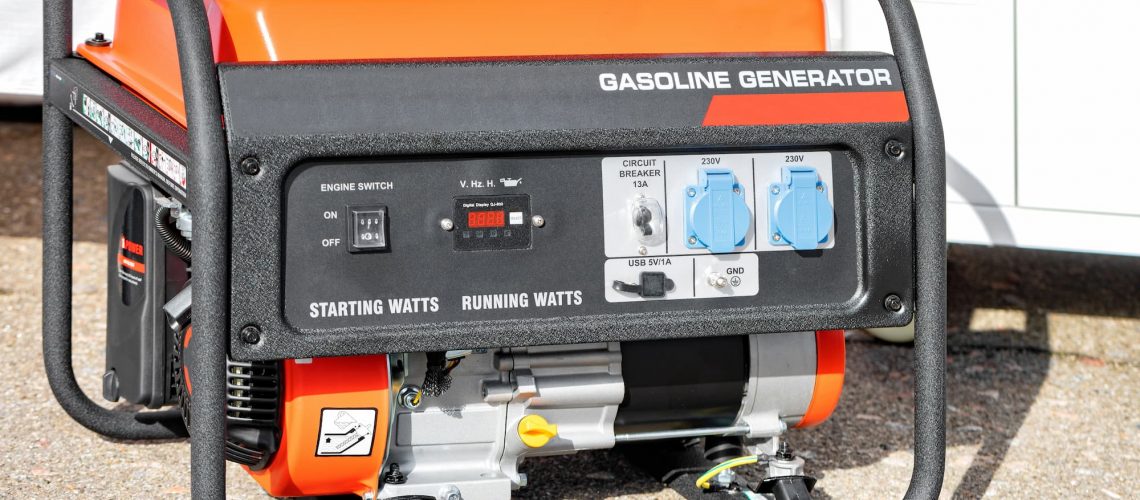 an orange gasoline generator